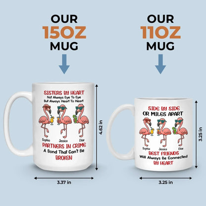 Custom Mug - Personalized Best Friend Birthday Gifts For Women - Friends Together In Every Distance