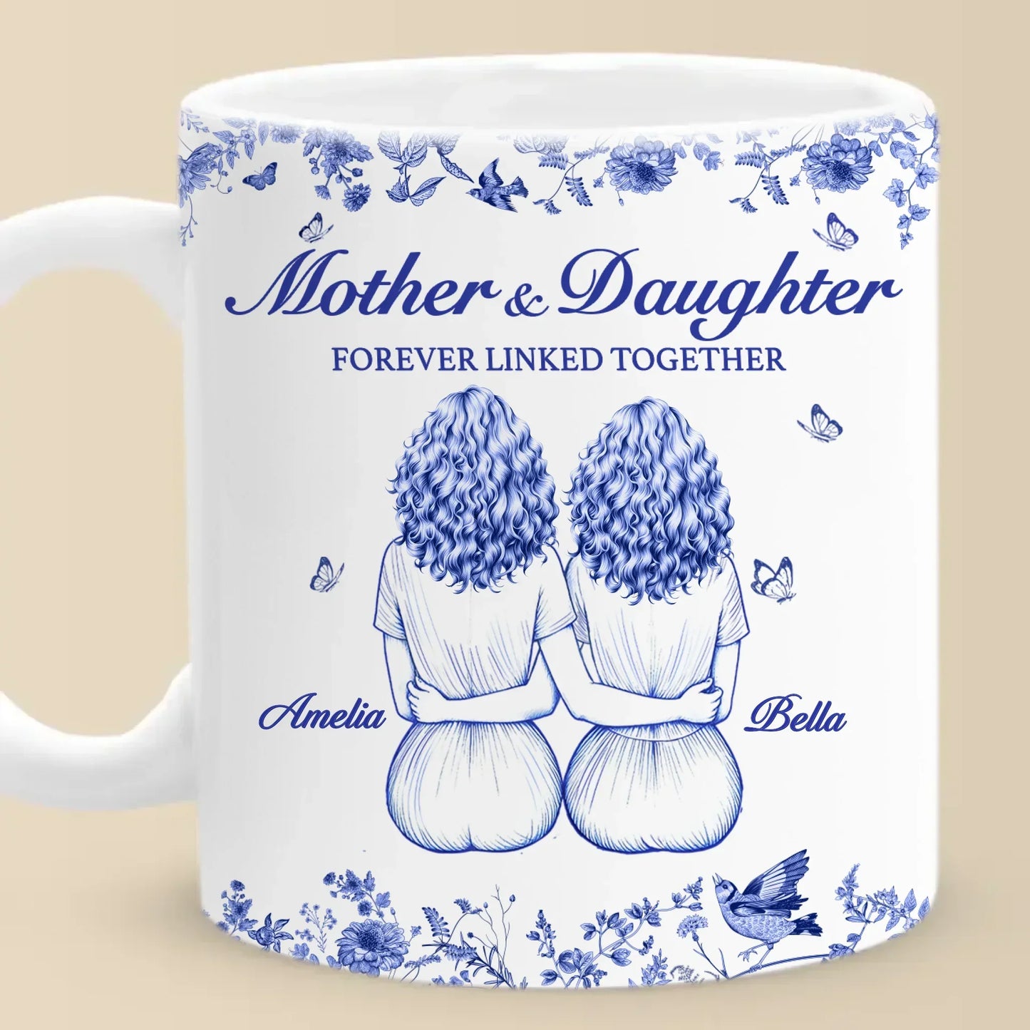 Custom Mug - Personalized Birthday Gifts For Mom, Grandma - Mother And Daughter Forever