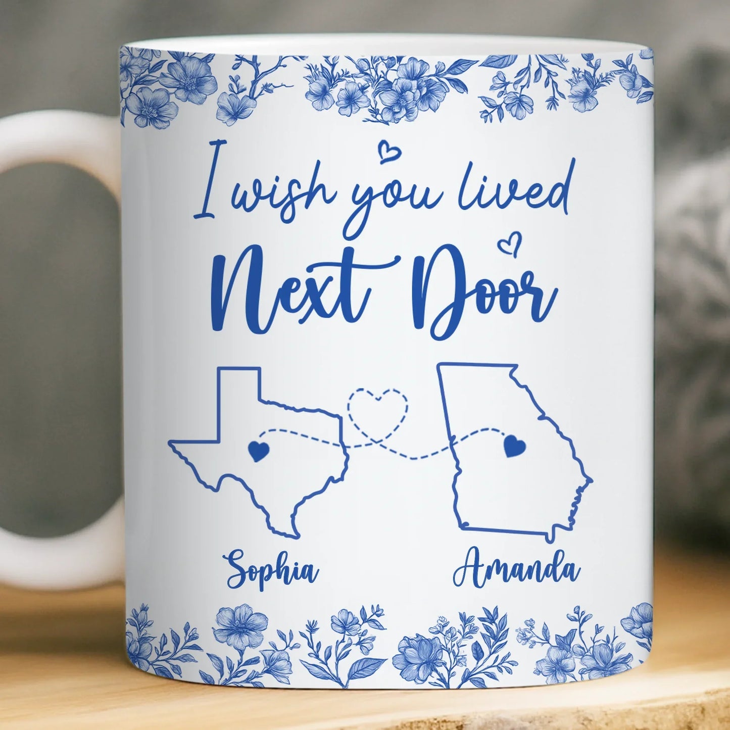 Custom Mug - Personalized Best Friend Birthday Gifts For Women - Distance Means So Little To The Heart