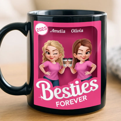 Custom Black Mug - Personalized Best Friend Birthday Gifts For Women, Besties, Sisters, BFF - Partners In Crime