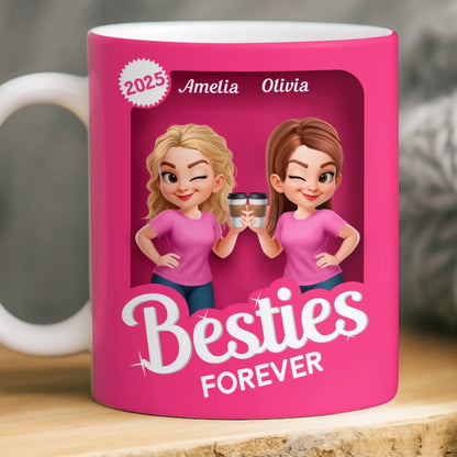 Custom Mug - Personalized Best Friend Birthday Gifts For Women, Besties, Sisters, BFF - Partners In Crime Sisters Forever