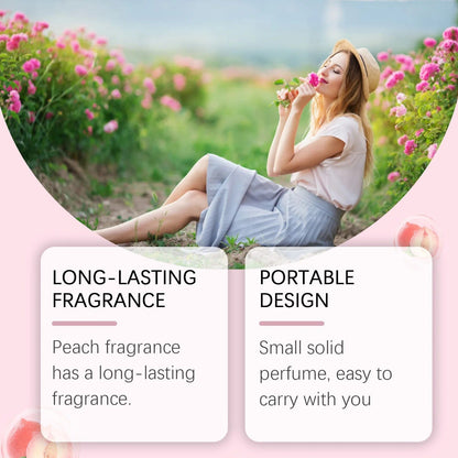 Long-Lasting Solid Perfume - Refreshing Peach Scent For On-The-Go Freshness