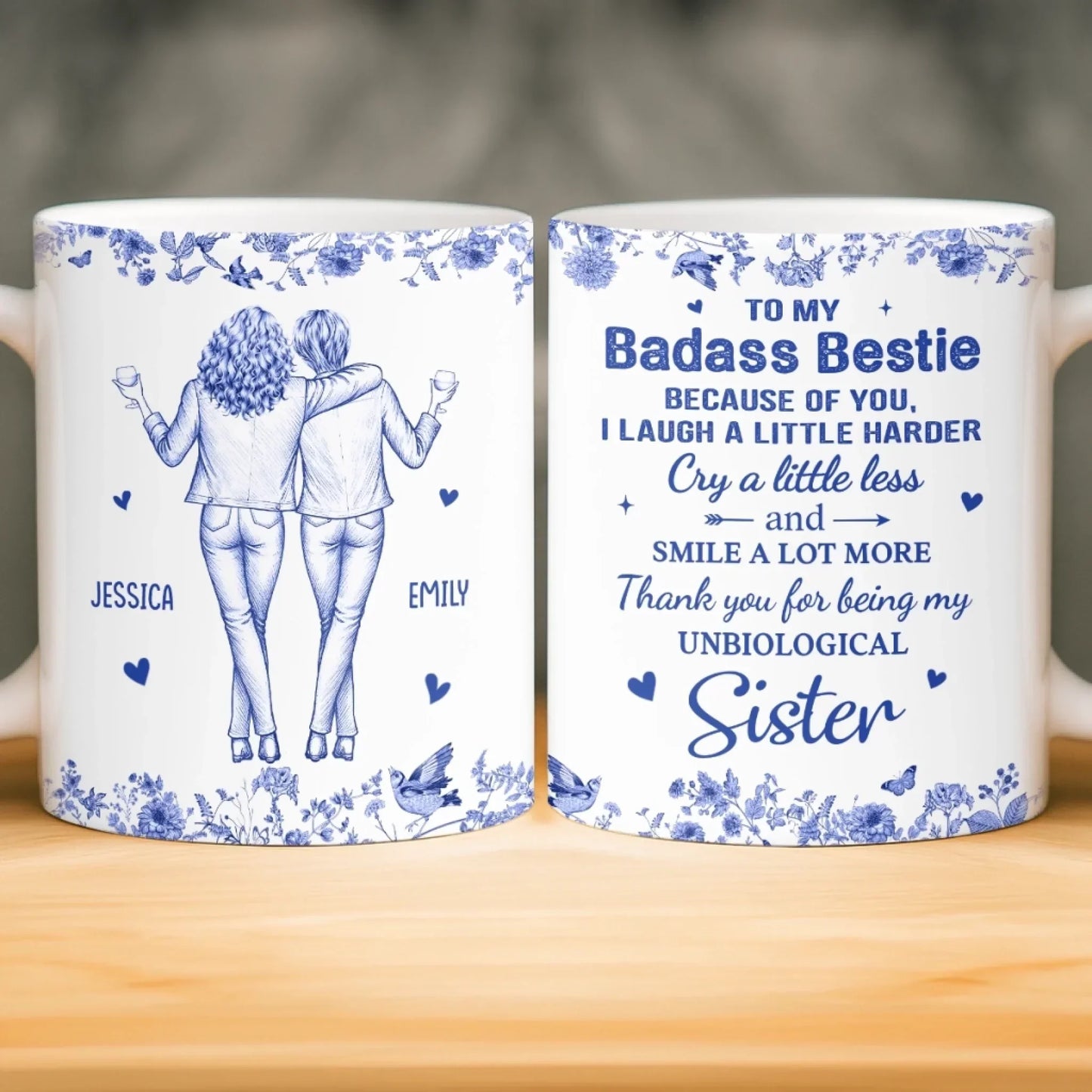 Custom Mug - Personalized Best Friend Birthday Gifts For Women - Living The Bestie Life