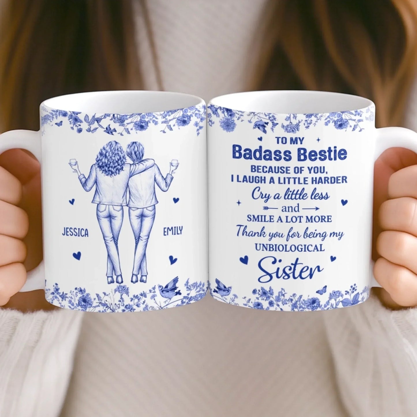 Custom Mug - Personalized Best Friend Birthday Gifts For Women - Living The Bestie Life