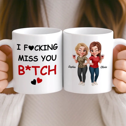 Custom Mug - Personalized Best Friend Birthday Gifts For Women, Besties, Sisters, BFF - Besties Make Life Brighter