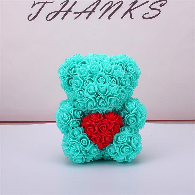 Valentine Foam Forever Rose Teddy Bear
