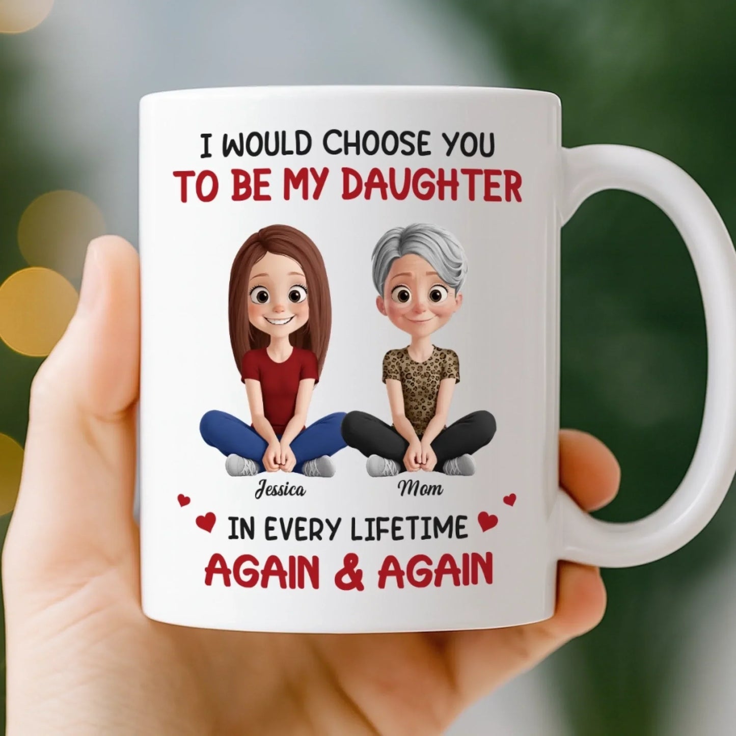 Custom Mug - Personalized Birthday Gifts For Mom, Daughter - No Bond Like A Mother And Daughter Bond