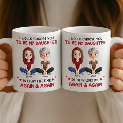 Custom Mug - Personalized Birthday Gifts For Mom, Daughter - No Bond Like A Mother And Daughter Bond