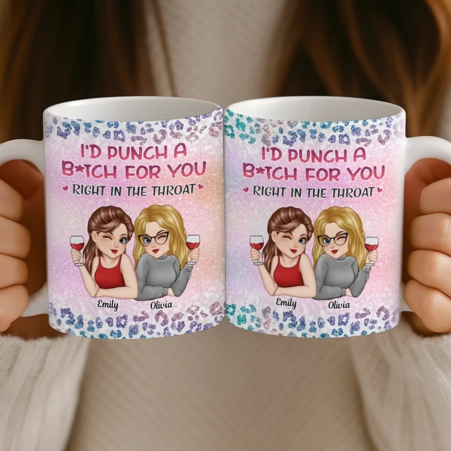 Custom Mug - Personalized Best Friend Birthday Gifts For Women, Besties, Sisters, BFF - Besties No Matter What