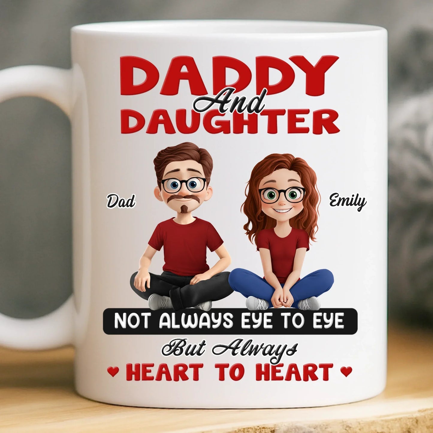 Custom Mug - Personalized Birthday Gifts For Dad, Daughter - A Bond Time Can't Break