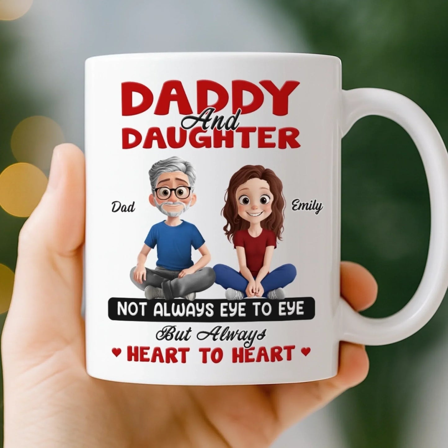 Custom Mug - Personalized Birthday Gifts For Dad, Daughter - A Bond Time Can't Break