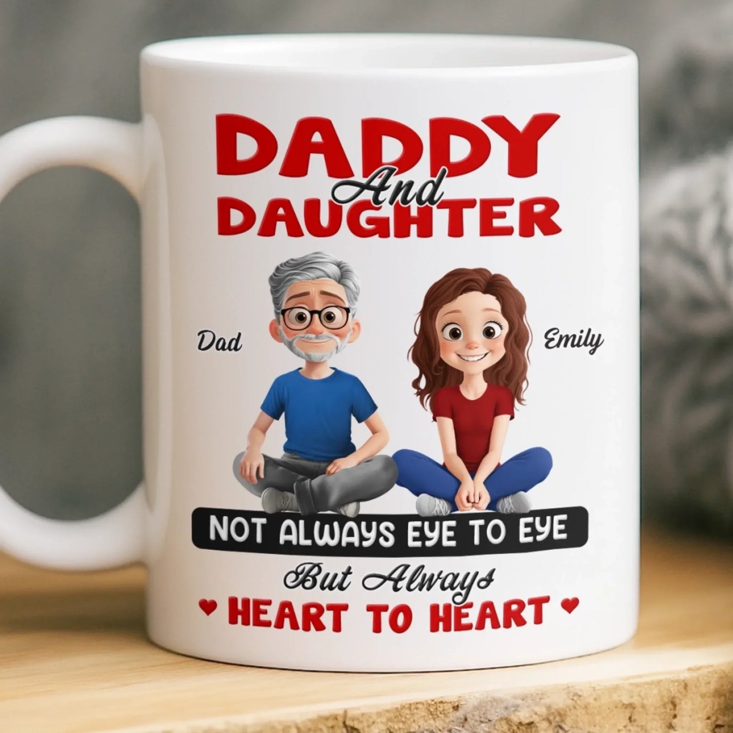 Custom Mug - Personalized Birthday Gifts For Dad, Daughter - A Bond Time Can't Break