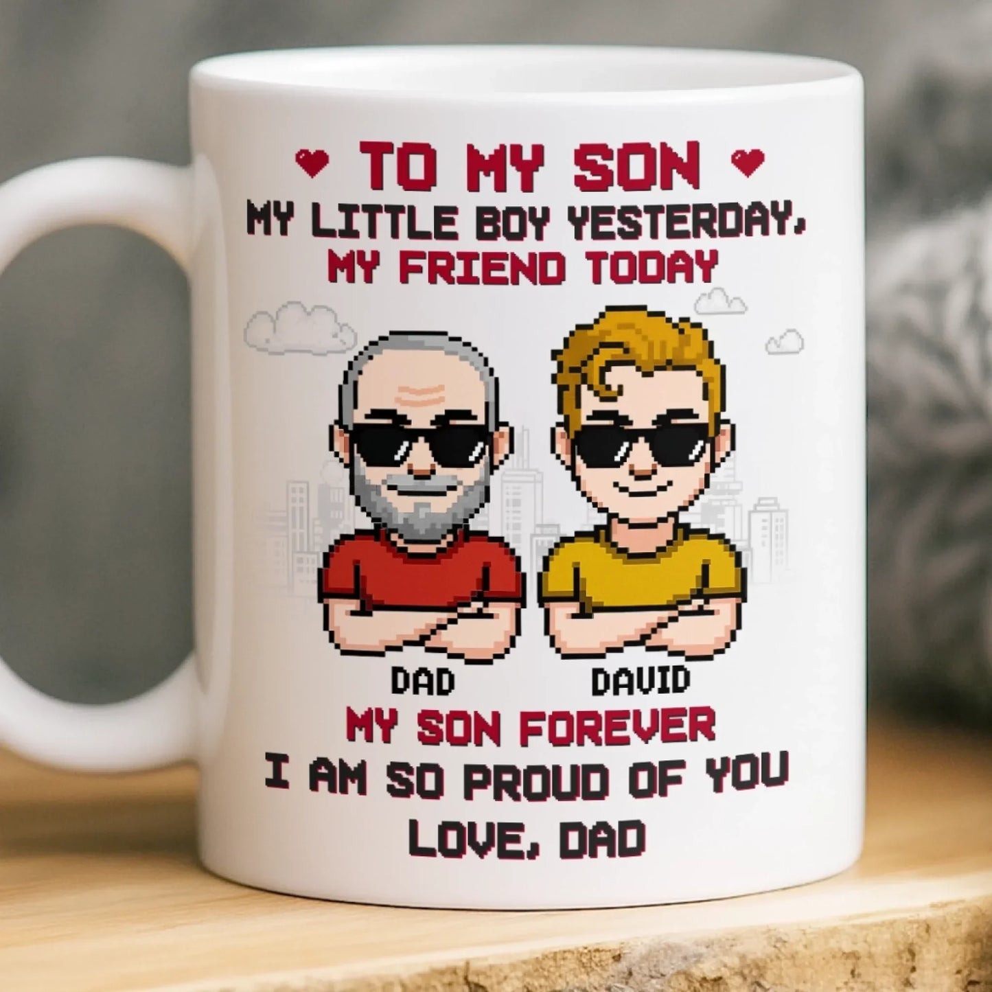 Custom Mug - Personalized Birthday Gifts For Dad, Son - Like Father Like Son