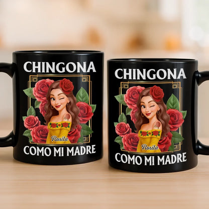 Custom Black Mug - Personalized Hispanic Month Birthday Gifts For Hispanics And Latinos, Women - Beauty With A Bite