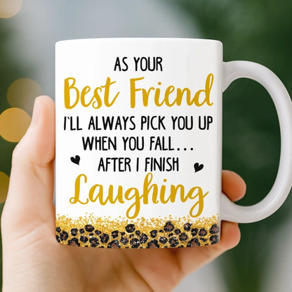 Custom Mug - Personalized Best Friend Birthday Gifts For Women, Besties, Sisters, BFF - Besties Make Every Day Brighter