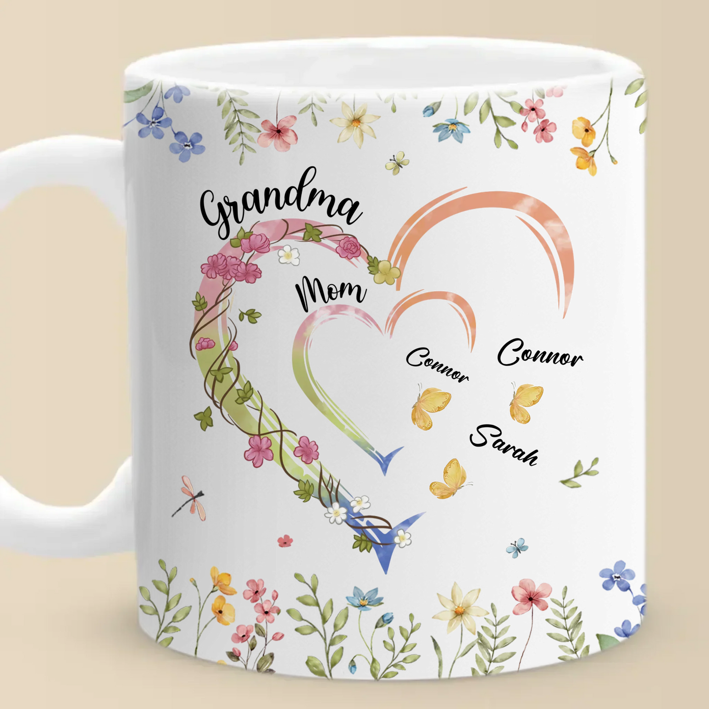 Our Family, Her Legacy - Family Personalized Custom Mug - Mother's Day, Gift For Mom, Grandma