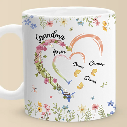 Our Family, Her Legacy - Family Personalized Custom Mug - Mother's Day, Gift For Mom, Grandma