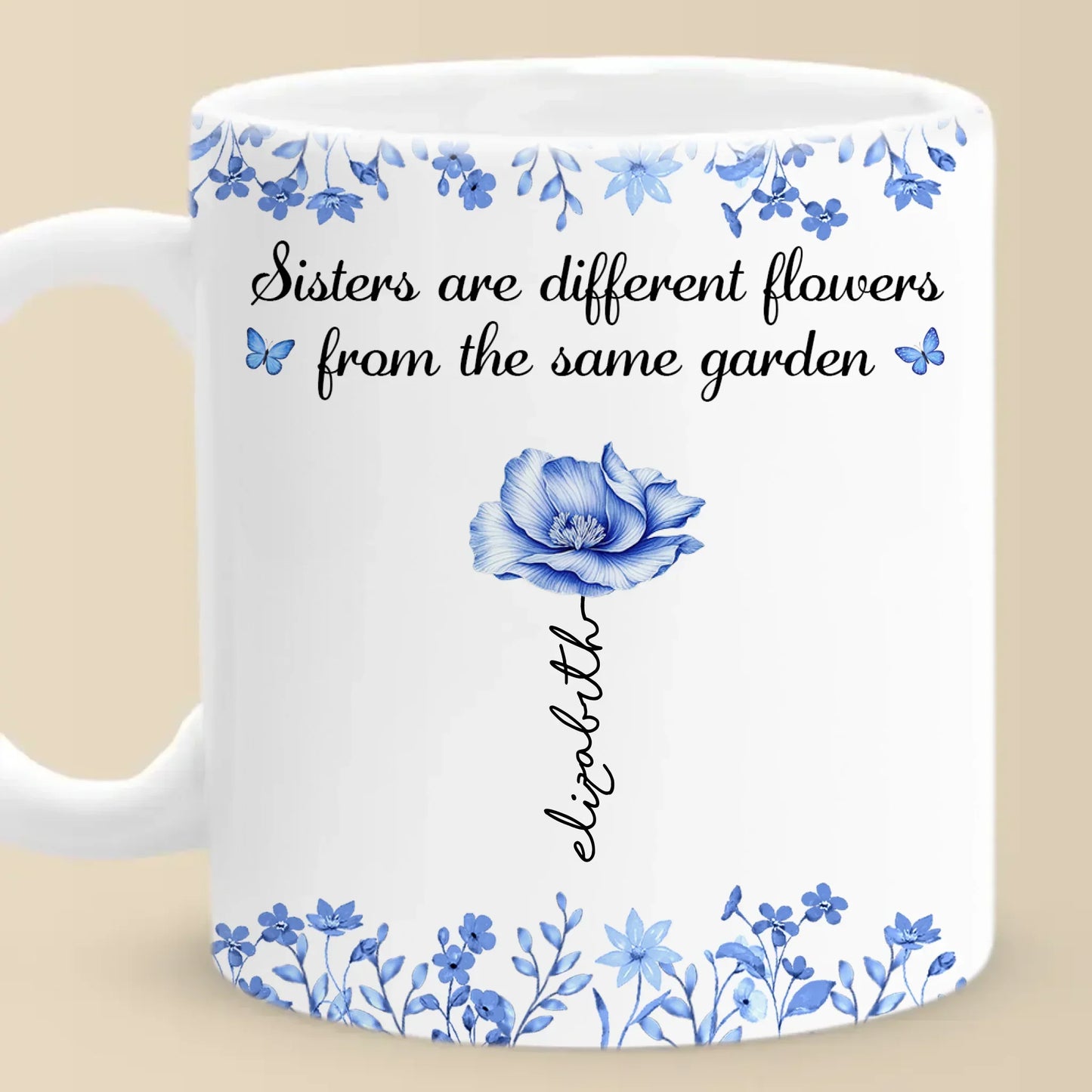 Custom Mug - Personalized Best Friend Birthday Gifts For Women - Blooming Together, Always