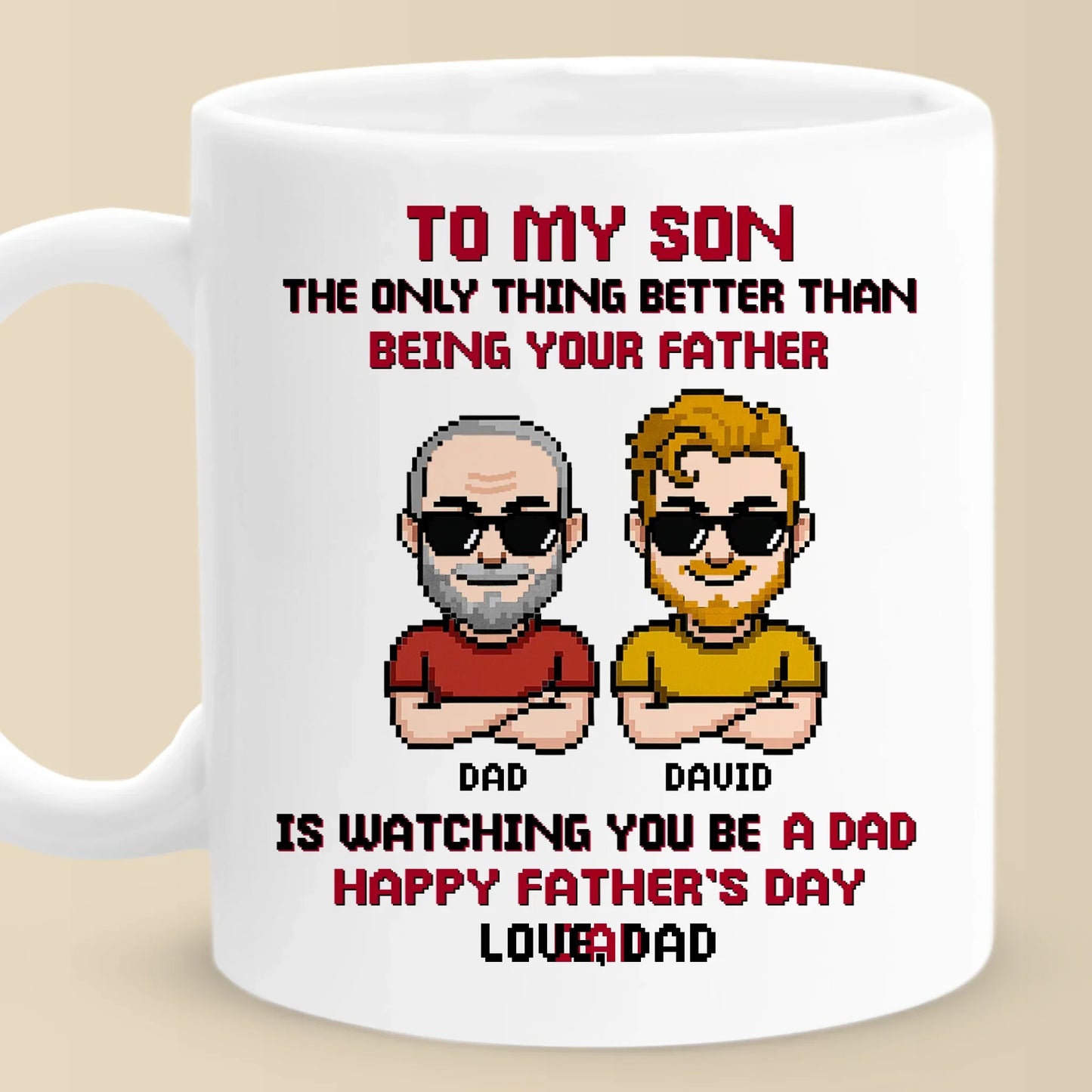 Father Son Team Forever - Family Personalized Custom Mug - Father's Day, Gift For Son