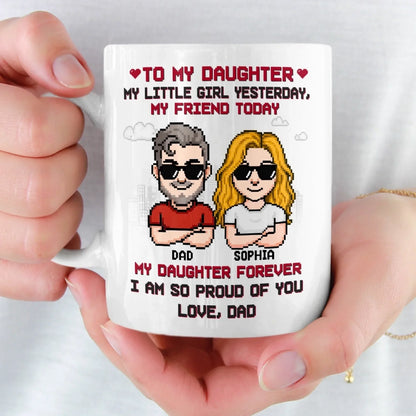 Custom Mug - Personalized Birthday Gifts For Dad, Daughter - Like Father Like Daughter