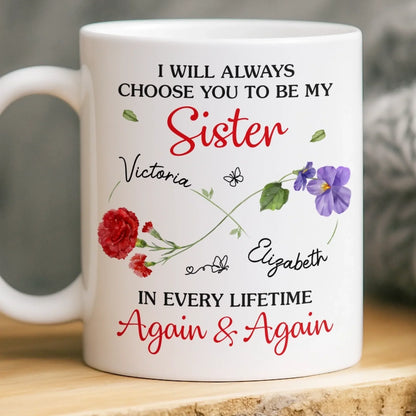 Custom Mug - Personalized Best Friend Birthday Gifts For Women, Besties, Sisters, BFF - Life's Better With You