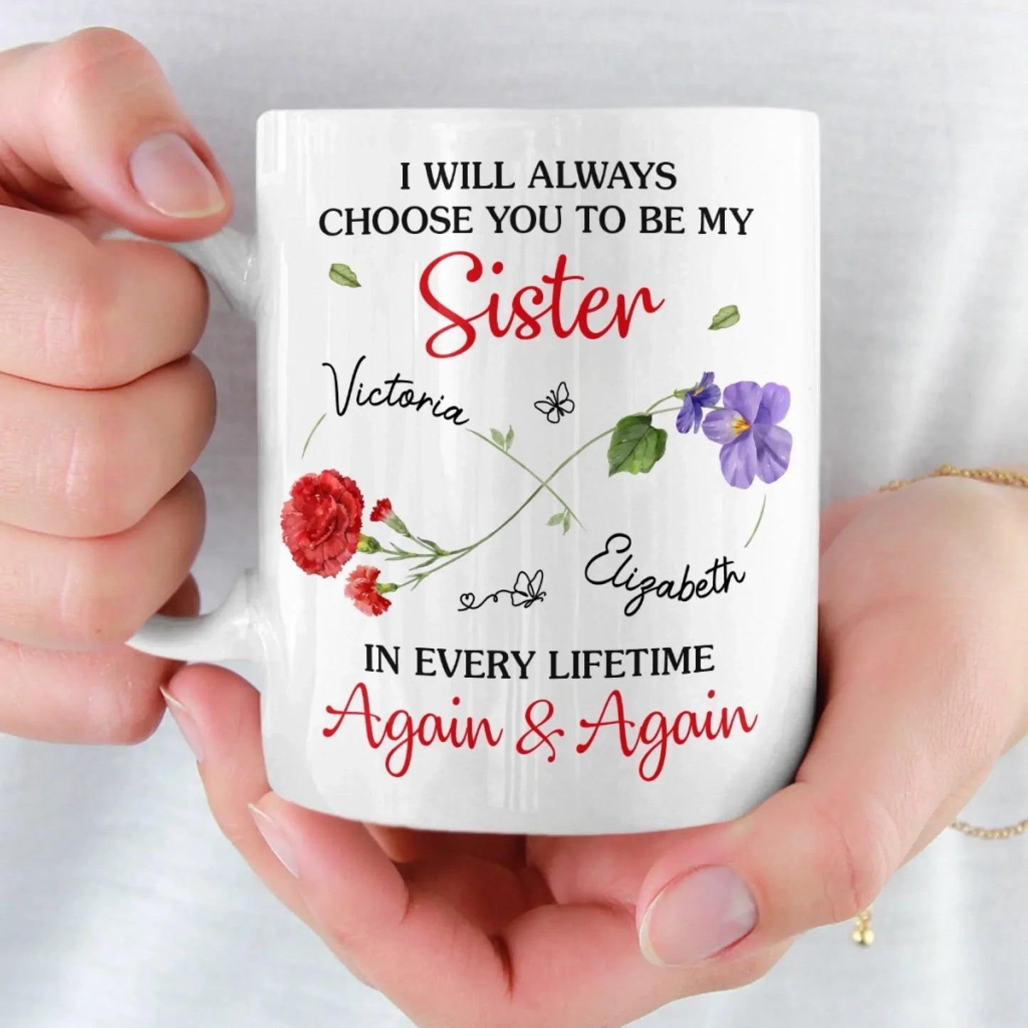 Custom Mug - Personalized Best Friend Birthday Gifts For Women, Besties, Sisters, BFF - Life's Better With You