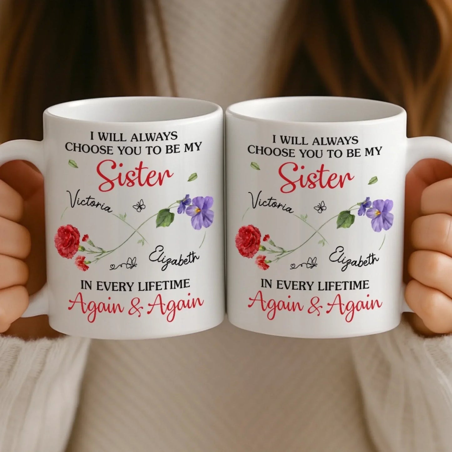 Custom Mug - Personalized Best Friend Birthday Gifts For Women, Besties, Sisters, BFF - Life's Better With You
