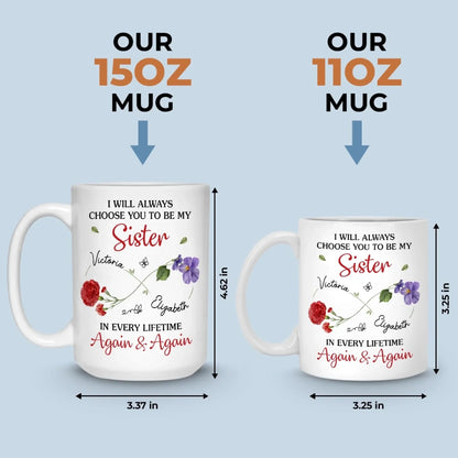 Custom Mug - Personalized Best Friend Birthday Gifts For Women, Besties, Sisters, BFF - Life's Better With You