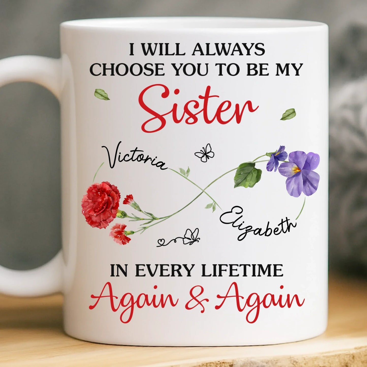 Custom Mug - Personalized Best Friend Birthday Gifts For Women, Besties, Sisters, BFF - Life's Better With You