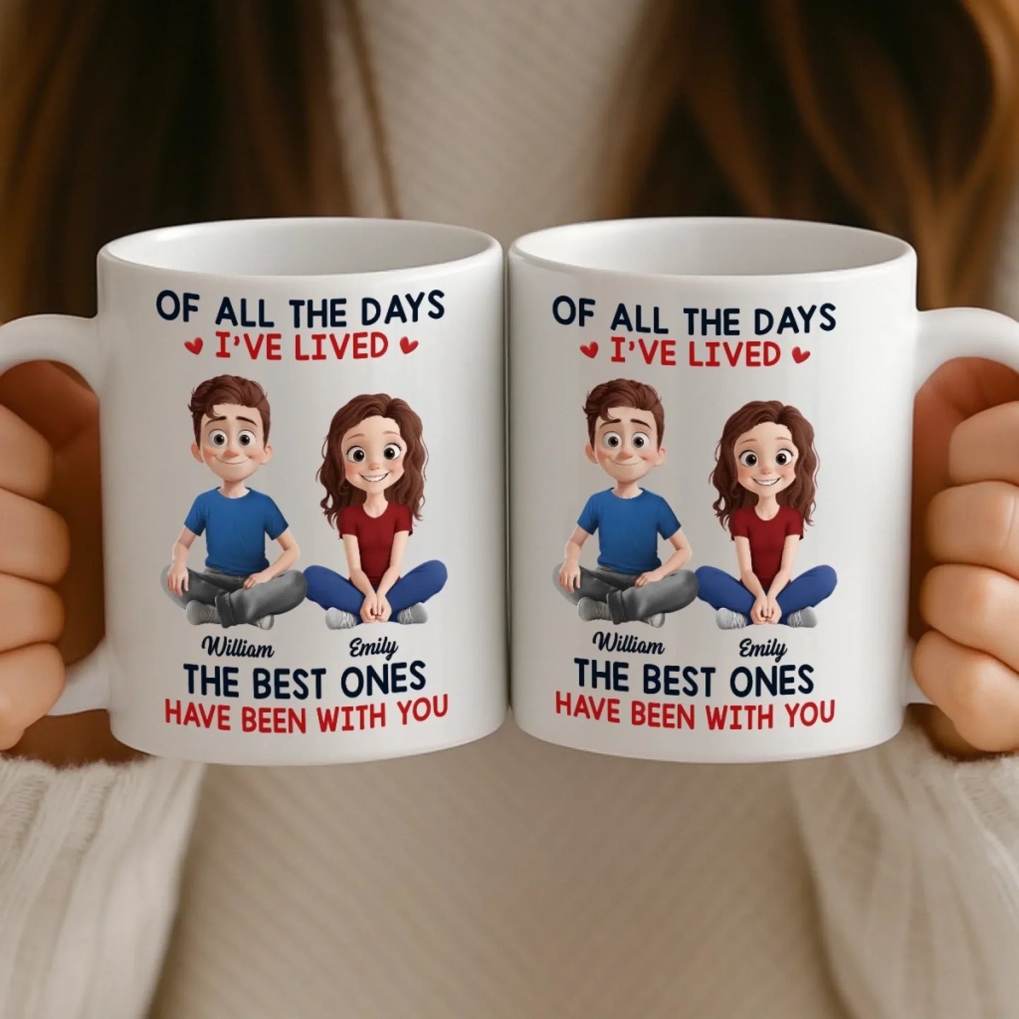 Custom Mug - Personalized Anniversary Wedding Gifts For Husband And Wife, Him And Her - Together Is My Favorite Place