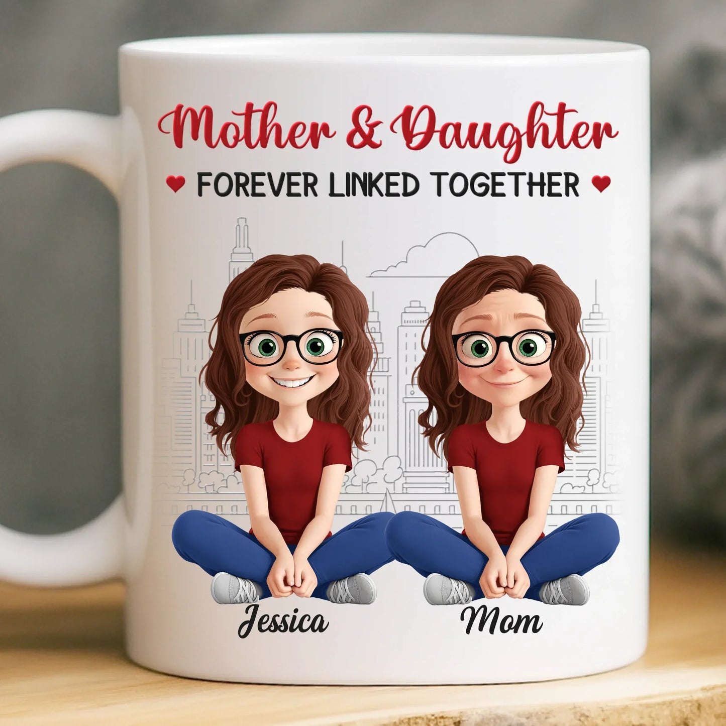 Custom Mug - Personalized Birthday Gifts For Mom, Daughter - A Mother And Daughter Forever