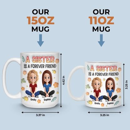 Custom Mug - Personalized Best Friend Birthday Gifts For Women, Besties, Sisters, BFF - Together We Laugh Without End