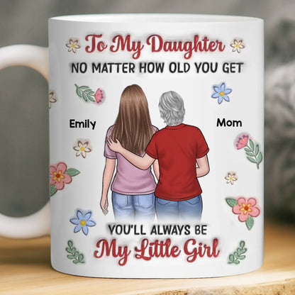 Custom Mug - Personalized Birthday Gifts For Dad, Mom, Daughter - Love Grows In Every Embrace