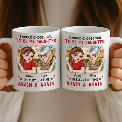 Custom Mug - Personalized Birthday Gifts For Mom, Daughter - A Daughter Love Lasts Forever