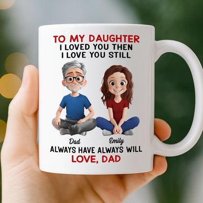 Custom Mug - Personalized Birthday Gifts For Mom, Dad, Daughter, Son - Forever Daddy's Girl