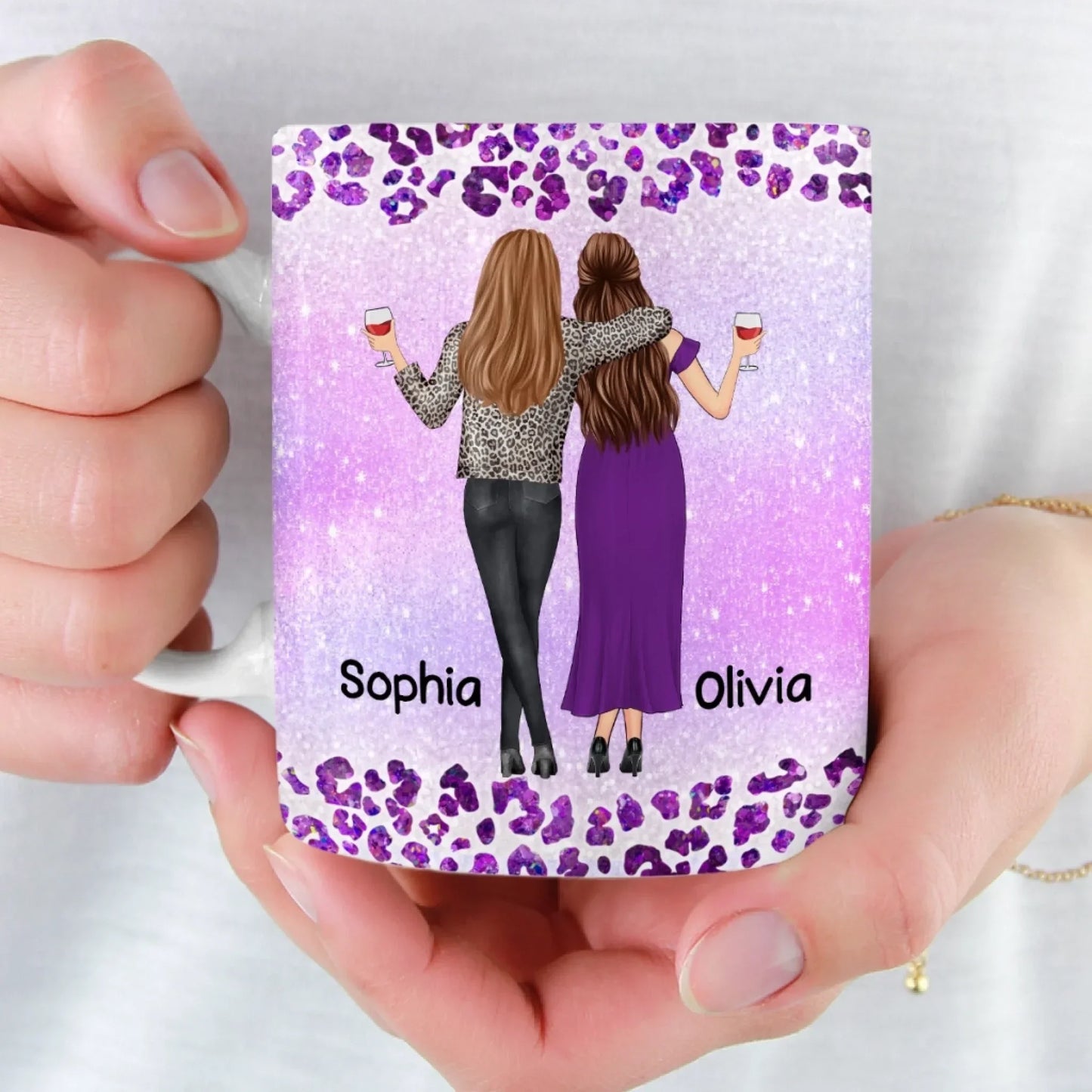 Custom Mug - Personalized Best Friend Birthday Gifts For Women, Besties, Sisters, BFF - Always Got Your Back