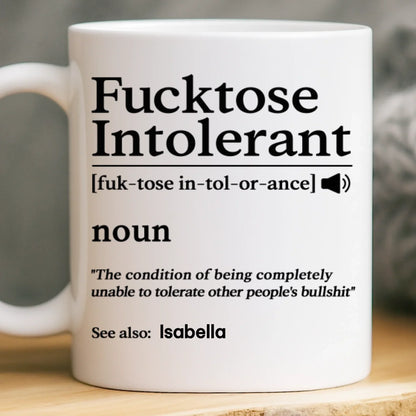 Custom Mug - Personalized Christmas Birthday Gifts For Best Friends, Family, Coworker, Work Bestie - Morning Intolerant