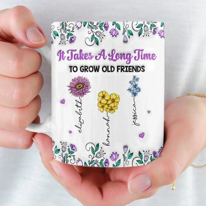 Custom Mug - Personalized Best Friend Birthday Gifts For Women, Besties, Sisters, BFF - Partners In Shine
