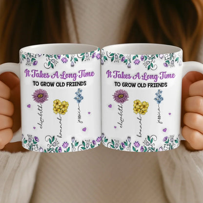 Custom Mug - Personalized Best Friend Birthday Gifts For Women, Besties, Sisters, BFF - Partners In Shine