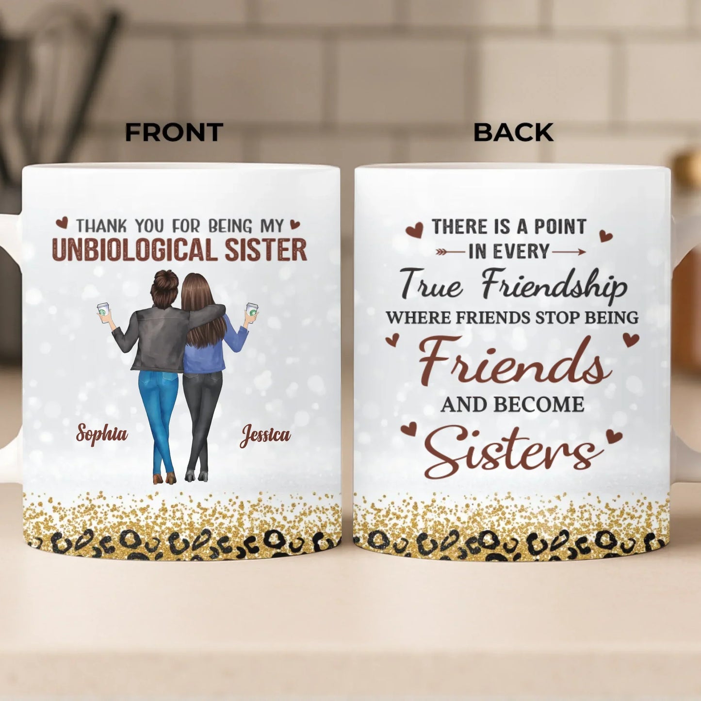 Custom Mug - Personalized Best Friend Birthday Gifts For Women, Besties, Sisters, BFF - Better With You