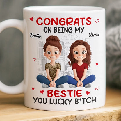 Custom Mug - Personalized Best Friend Birthday Gifts For Women, Besties, Sisters, BFF - Caffeine & Confessions