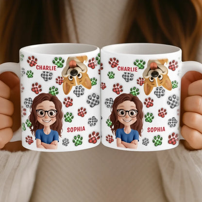 Custom Mug - Personalized Birthday Gifts For Dog Lovers, Dog Dad And Mom - More Dogs Less Worries