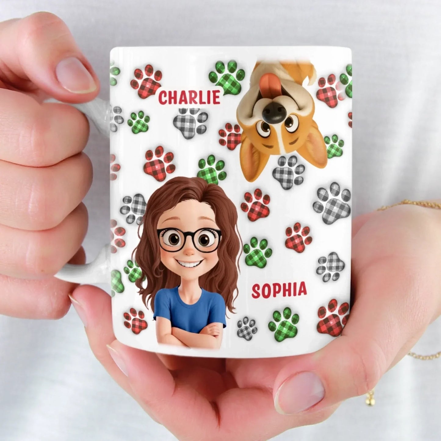 Custom Mug - Personalized Birthday Gifts For Dog Lovers, Dog Dad And Mom - More Dogs Less Worries