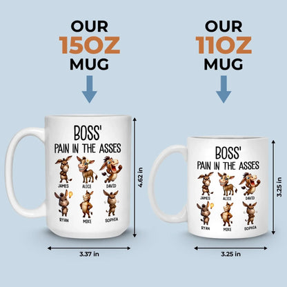 Custom Funny Boss Gift Mug - Personalized Birthday Gifts For Coworker, Work Bestie - Your Daily Dose Of Trouble
