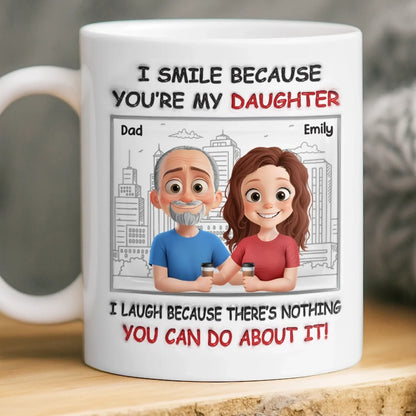 Custom Mug - Personalized Birthday Gifts For Dad, Mom, Daughter - Hand In Hand Through Every Season