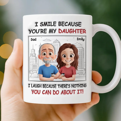 Custom Mug - Personalized Birthday Gifts For Dad, Mom, Daughter - Hand In Hand Through Every Season