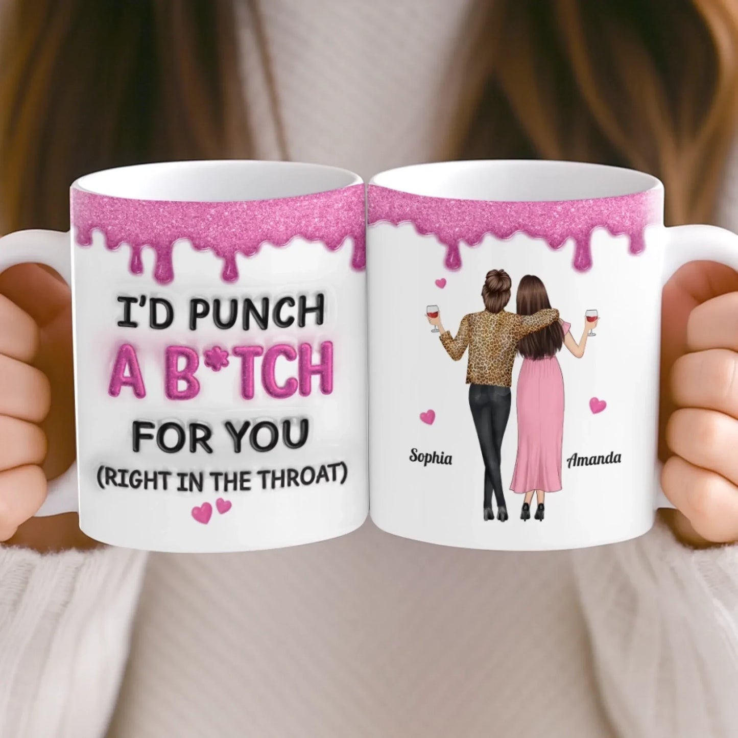 Custom Mug - Personalized Best Friend Birthday Gifts For Women, Besties, Sisters, BFF - Besties Make Life Sparkle