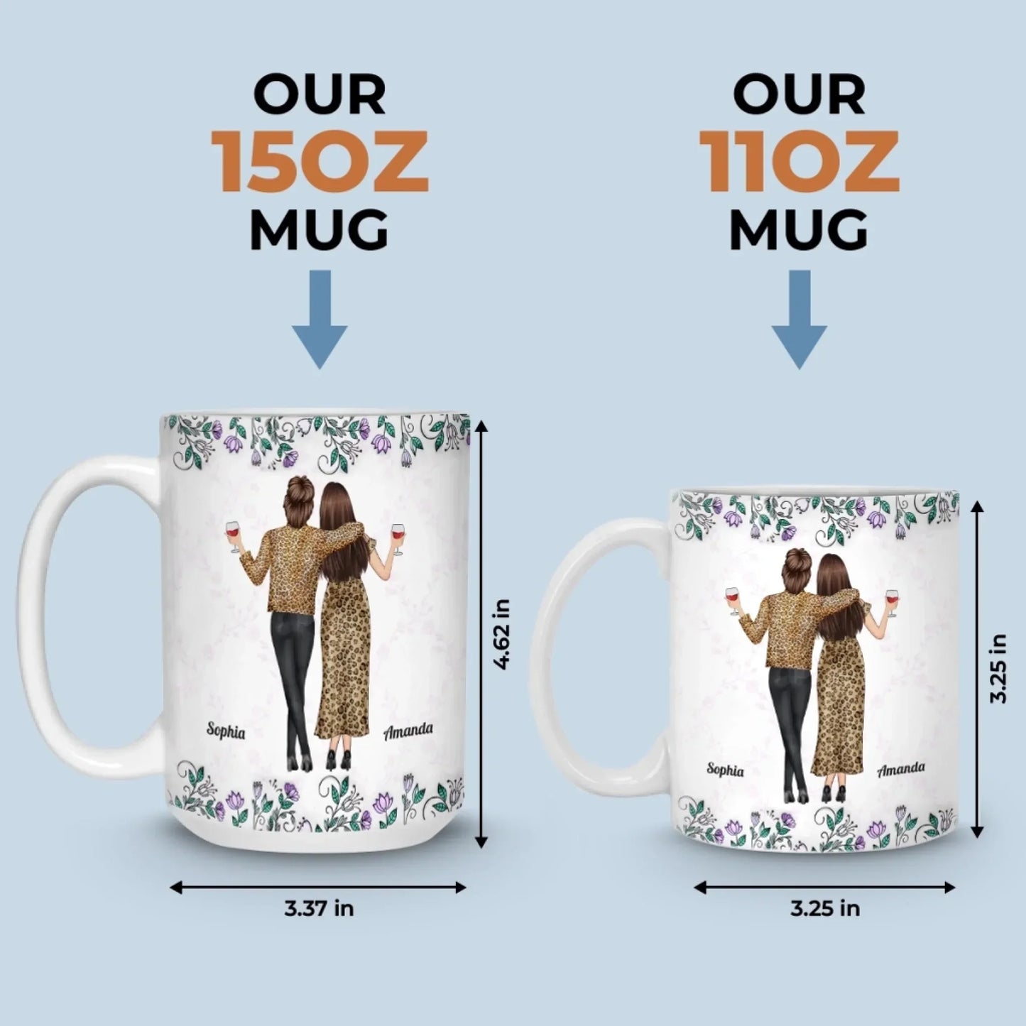 Custom Mug - Personalized Best Friend Birthday Gifts For Women, Besties, Sisters, BFF - Forever My Favorite Chaos Crew