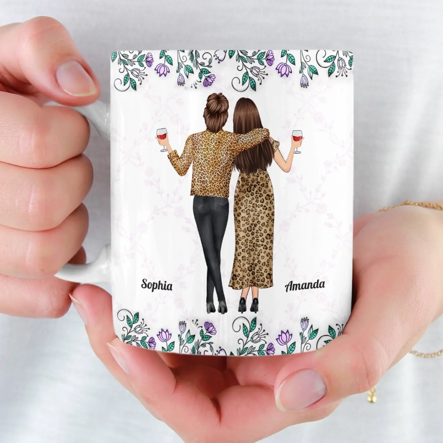 Custom Mug - Personalized Best Friend Birthday Gifts For Women, Besties, Sisters, BFF - Forever My Favorite Chaos Crew