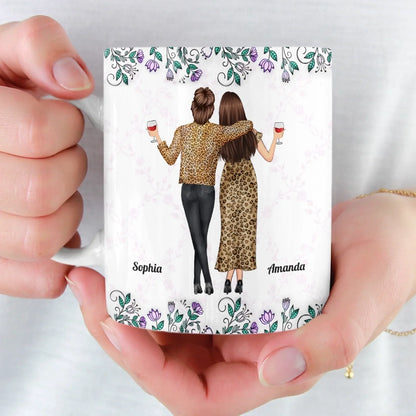 Custom Mug - Personalized Best Friend Birthday Gifts For Women, Besties, Sisters, BFF - Forever My Favorite Chaos Crew
